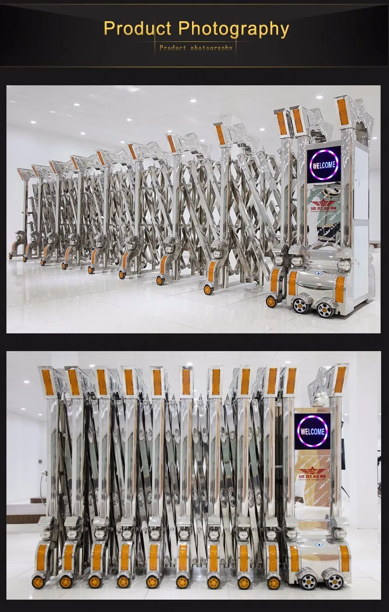 stainless steel automatic withstand wind gate electric building main gates J-1504