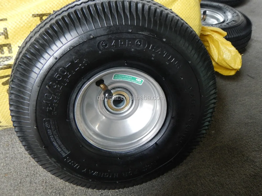 cheap rubber wheels pneumatic wheel trolley wheels 3.50-4