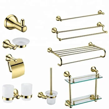 Unique Design Gold Plated Hotel Bathroom Accessories Buy Bath Accessories Bathroom Accessories Set Bathroom Hardware Product On Alibaba Com