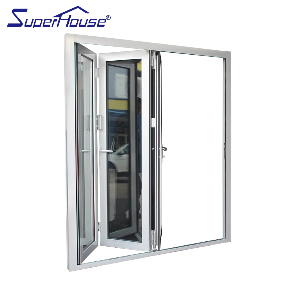superhouse 2019 new design double glass aluminum Bifolding door