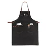 Alibaba China BBQ Cooking Utility Heavy Duty Waxed Canvas Kitchen Chef Work Industrial Apron With Tool Pockets