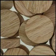 WIDGETCO 1" Oak Wood Plugs, Face Grain
