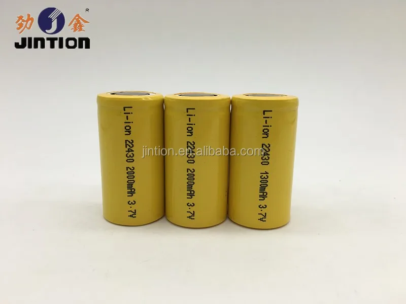 3.7v Li-ion 22430 1300mah 22mm*43mm Rechargeable Battery With High ...
