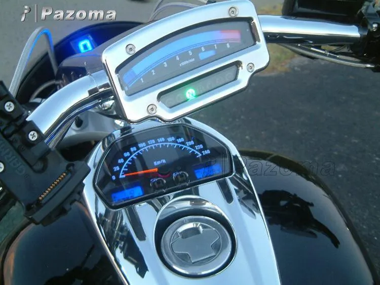 Motorcycle Chrome Aluminum Speedo Gauge Tach Covers For Suzuki