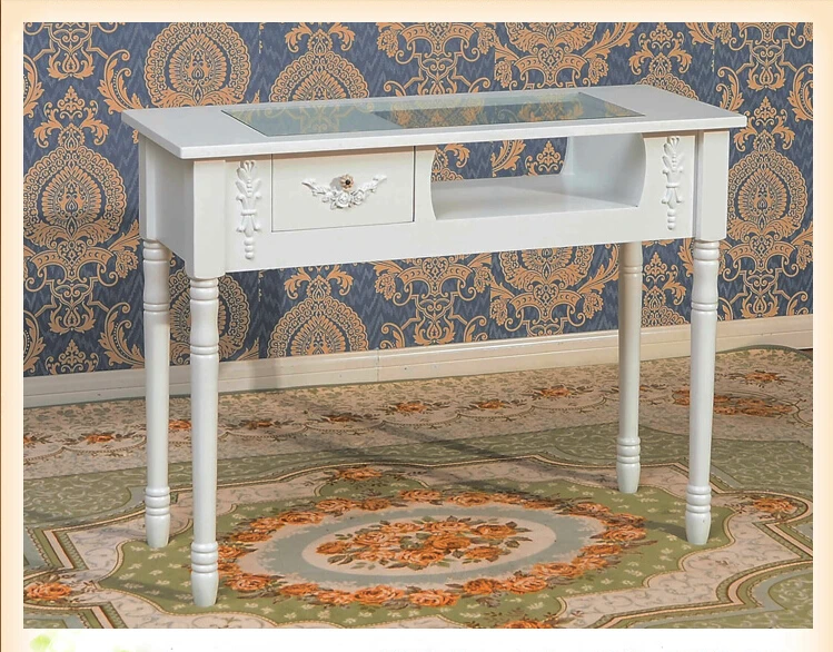 Customized Single Vintage Manicure Nail Table With Glass Top Buy Glass Top Manicure Table