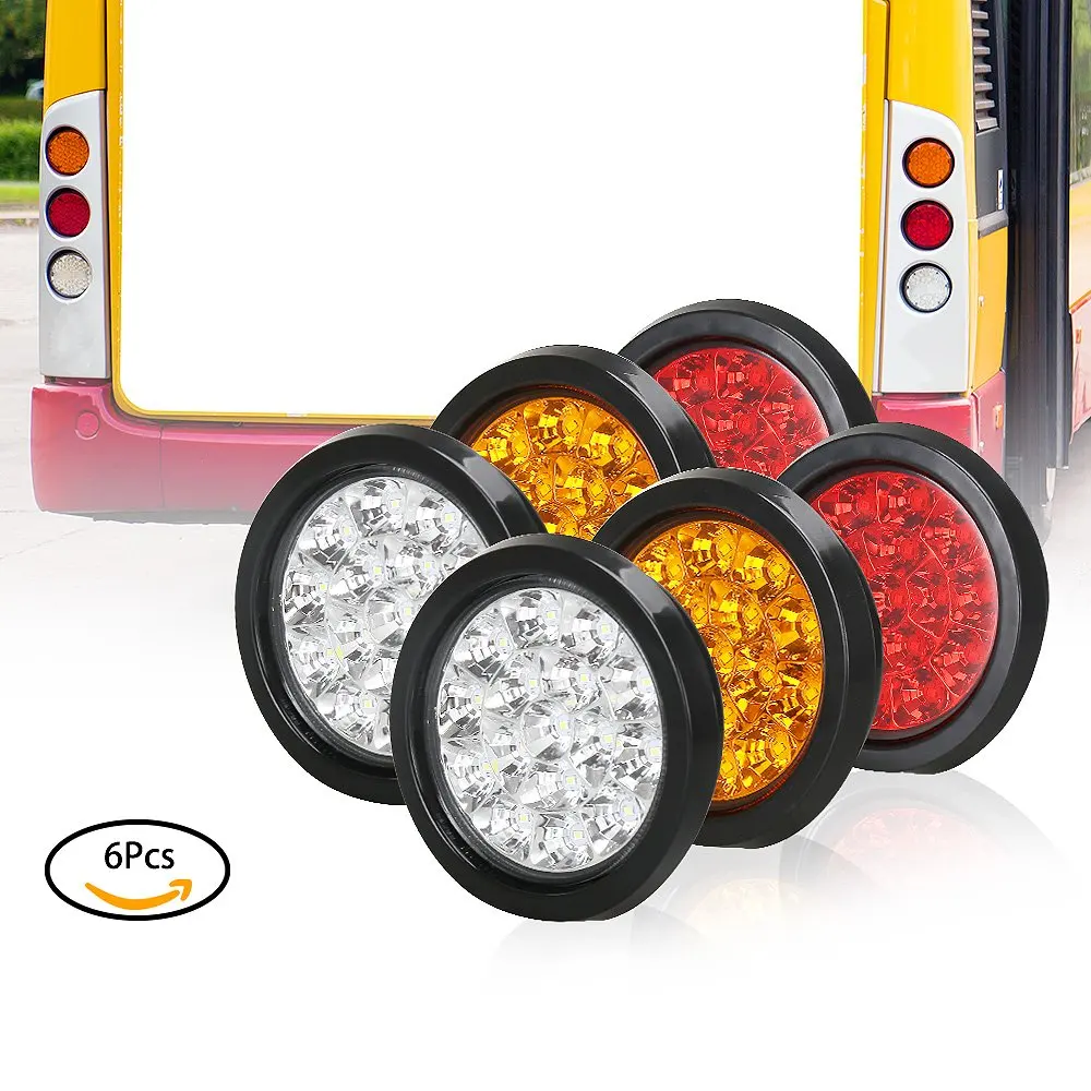 LED Truck//Trailer Tail Lights with Iron Bracket Base Waterproof DC12-24V 44-LED Tail Light Bar for Turn//Signal//Running Lamps Fits any Truck//RV//Camper//Trailer etc 2 PCS
