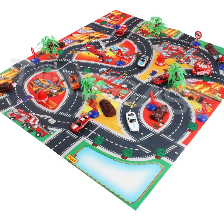 Educational Kids Foldable Mat Traffic Game Baby Carpet ...