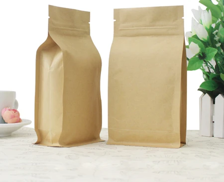 Snack use and food industrial use zipper kraft paper bag