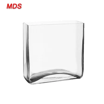 Hot Sale Fashion Clear Large Rectangle Glass Vase For Flowers - Buy