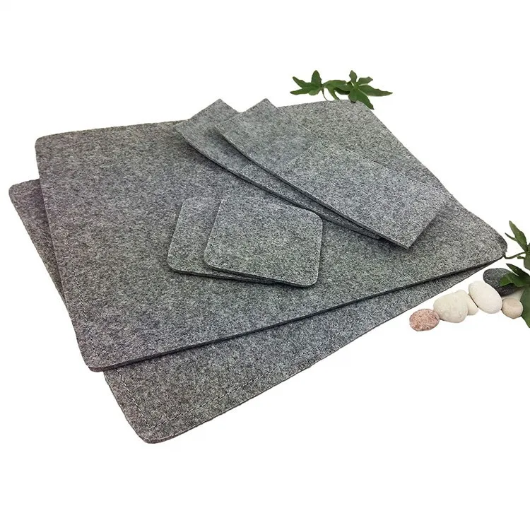 Printable Table Set Felt Place Mat With Cutlery Bag And Cup Coaster Buy Felt Table Mat,Felt