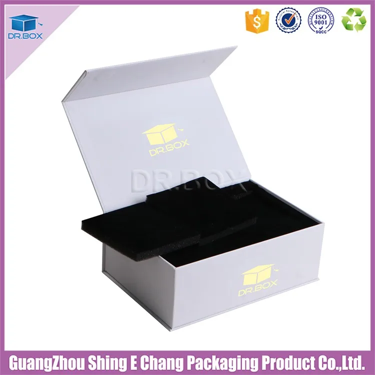 Custom Rectangle Small Card Packaging Paper Gift Box Cardboard White