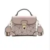 Best quality women new design stone tote bag irregular line satchel wide strap crossbody bag