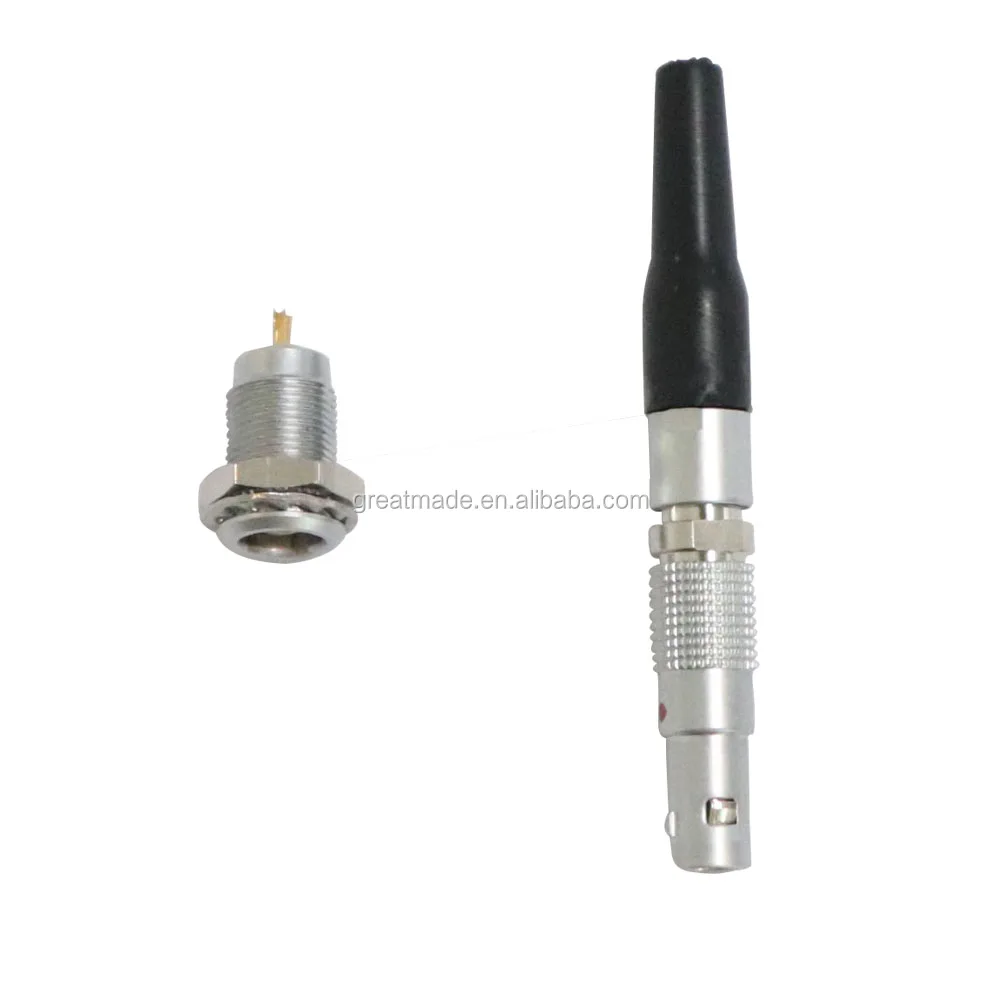 Compatible FGG EGG 00B 2, 3, 4 ,5 pins Straight /Fixed Socket Plug Push-Pull Metal Connector