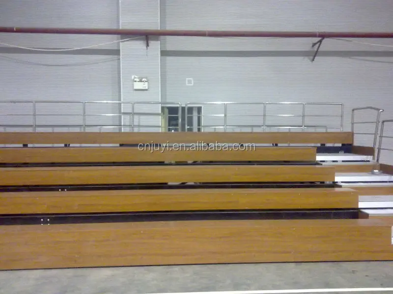 Jy760 Wooden Retractable Seating Telescopic Bleacher Gym Bleacher For