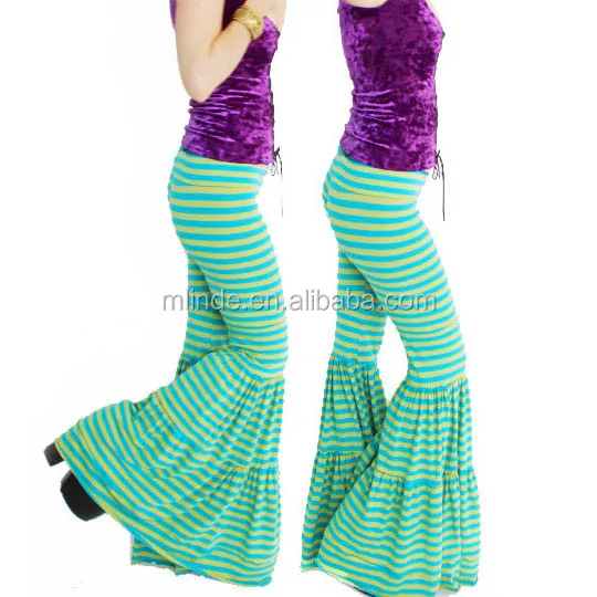 striped bell bottoms pants