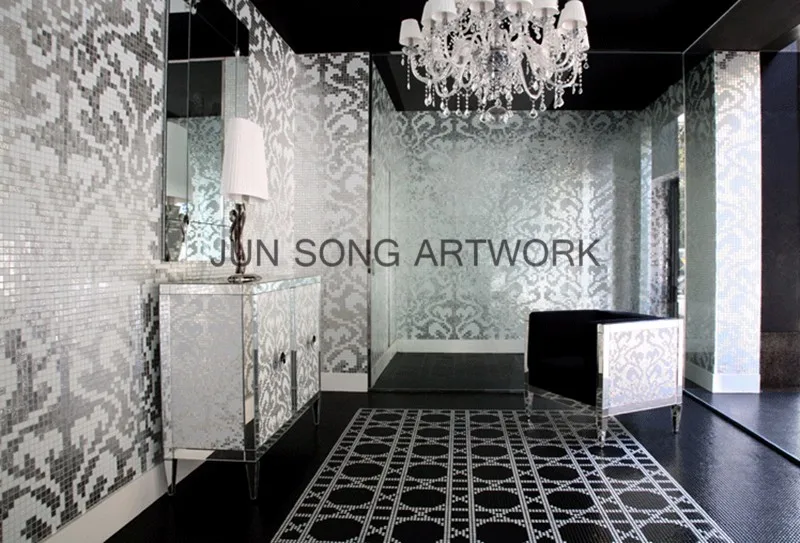 Js Mp Da01 Wholesale Decorative Wall Tiles Pattern Silver Leaf