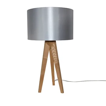 Modern Indoor Decorative Fabric Shade Natural Solid Wood Tripod Table Lamp Product On Modern Indoor Decorative Fabric Shade Natural Solid Wood Tripod Table Lamp Product On