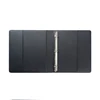 Simple Design Black/Brown PU Leather Customized A4 Size File Folder with Ring Binder