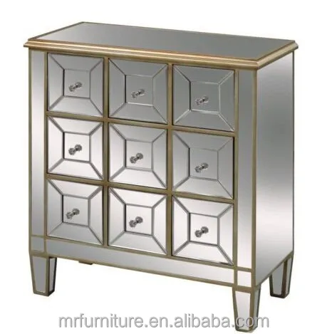 Mr 4g0151 Regency Glam Hollywood Mirrored Chest W Drawers Cabinet