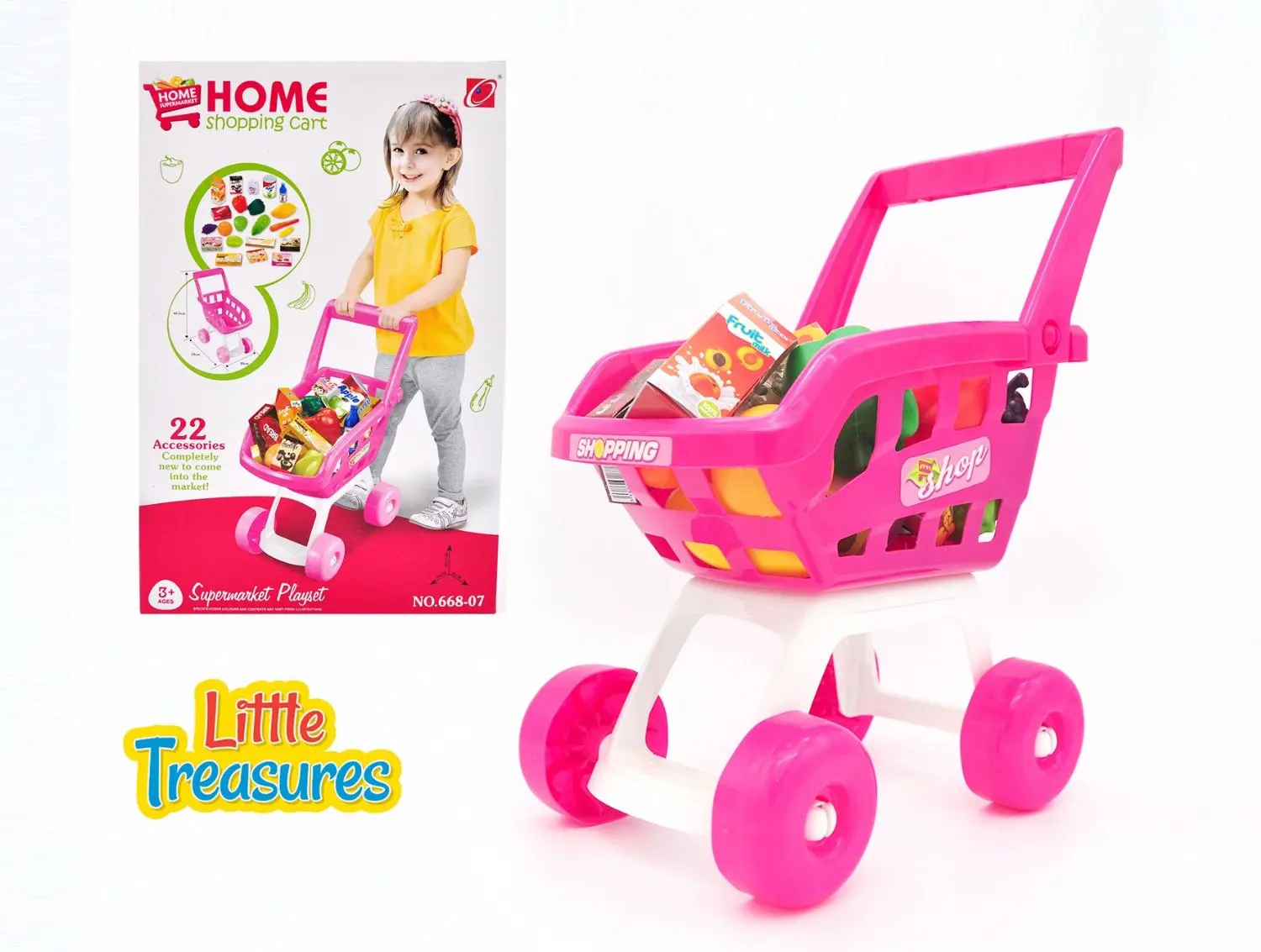 toy shopping trolley with doll seat
