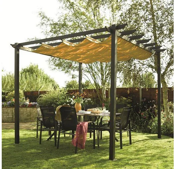 Lujo jardín patio pérgola de aluminio mirador pabellón con cubierta
