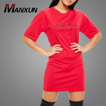 plain red tshirt dress