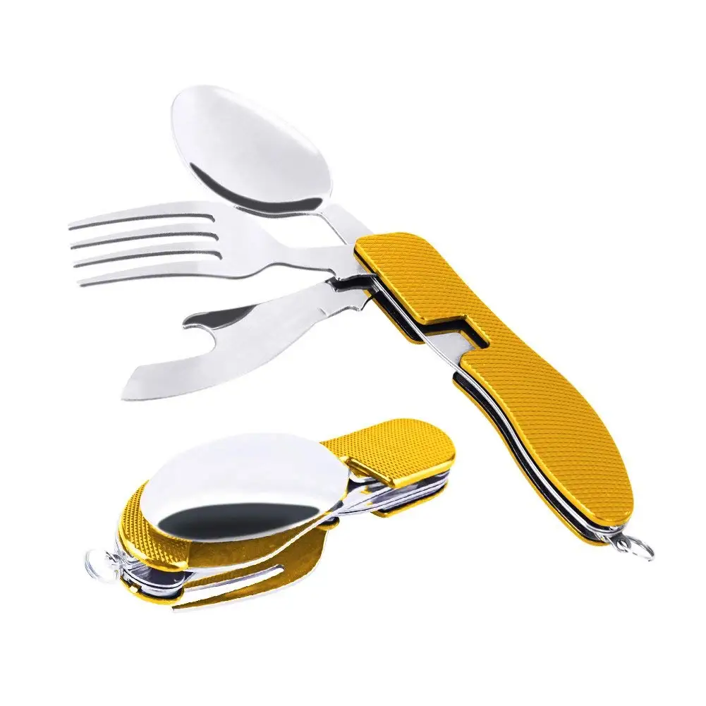 Buy Multifunctional Cutlery Camping Utensil Travel Mess Cutlery Kit, 4