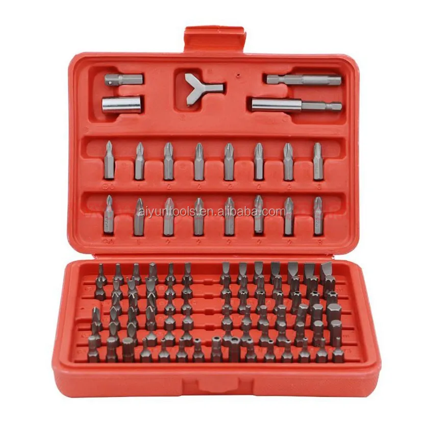 100pcs/set Professional Assorted Screwdriver Bits Set Sturdy Chrome