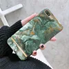 New arrivals 2018 plated green marble mobile phone case for iphone x 6 6p 7 7p 8 8p har case