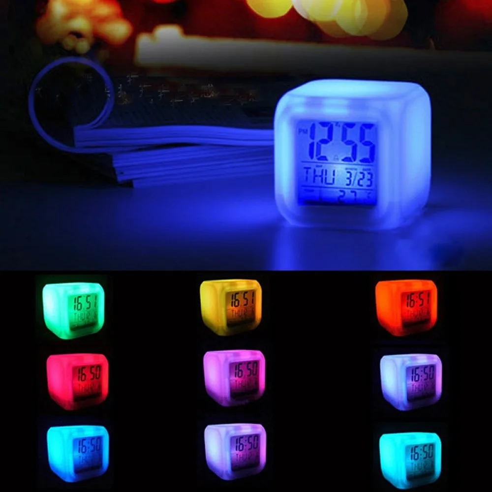 Часы будильник led Color change