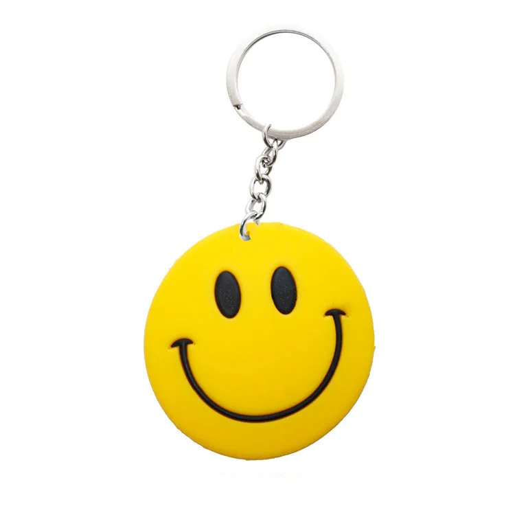 High Quality Smile Tongue Plastic Keychain Soft Pvc Emoji Keychain