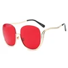 Europe and the United States trend big frame sunglasses fashion ladies wild half frame glasses to wear sunglasses