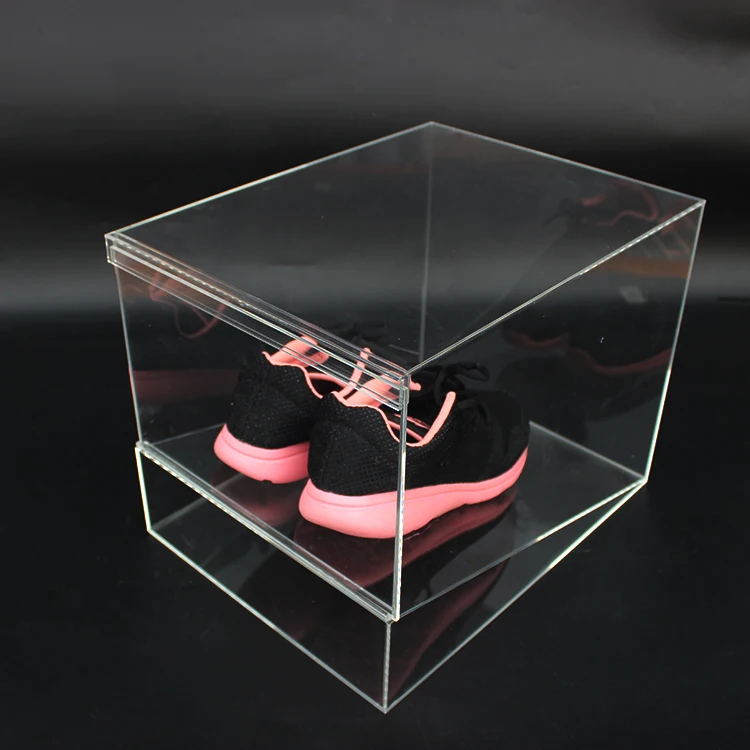 High Clear Customize Transparent Acrylic Shoe Box Clear Acrylic Shoe