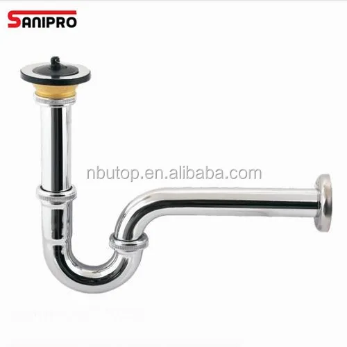 Sanipro Stainless Steel P Trap Toilet Siphon Chrome Plated With Sink Strainer Buy P Trap Toilet Stainless Steel P Trap P Trap With Strainer Product