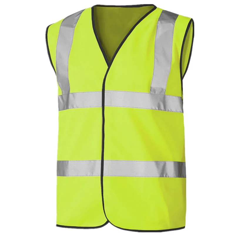 Custom Logo 100% Polyester Yellow Traffic Safety Vest 120gsm Solid Hi ...