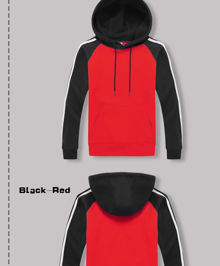 contrast color unisex hoodie