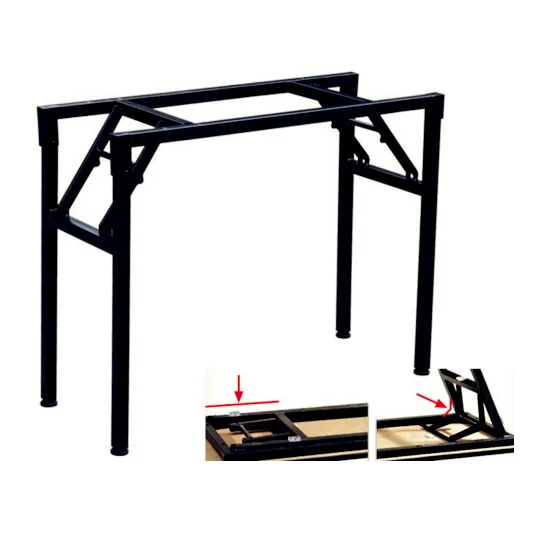 Folding Table Frame With Under Metalmesh Lqf002 Buy Steel Dining