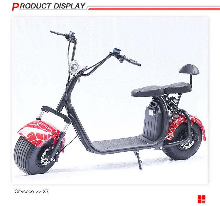 New Design 2 Wheels Citycoco 2000W With Head Light