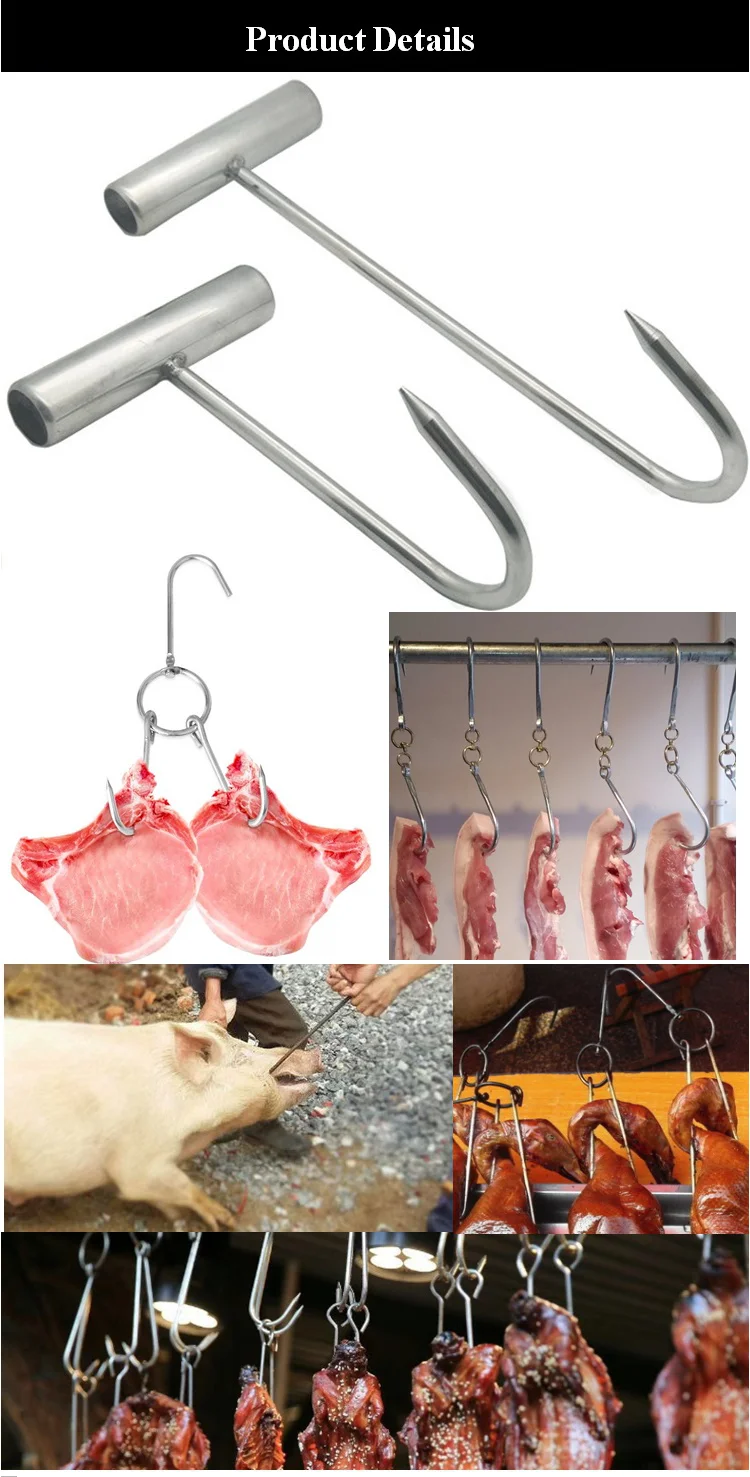 Customized Shackle Meat Slaughter Butcher Hook Pig Tail - Buy Hook Pig ...