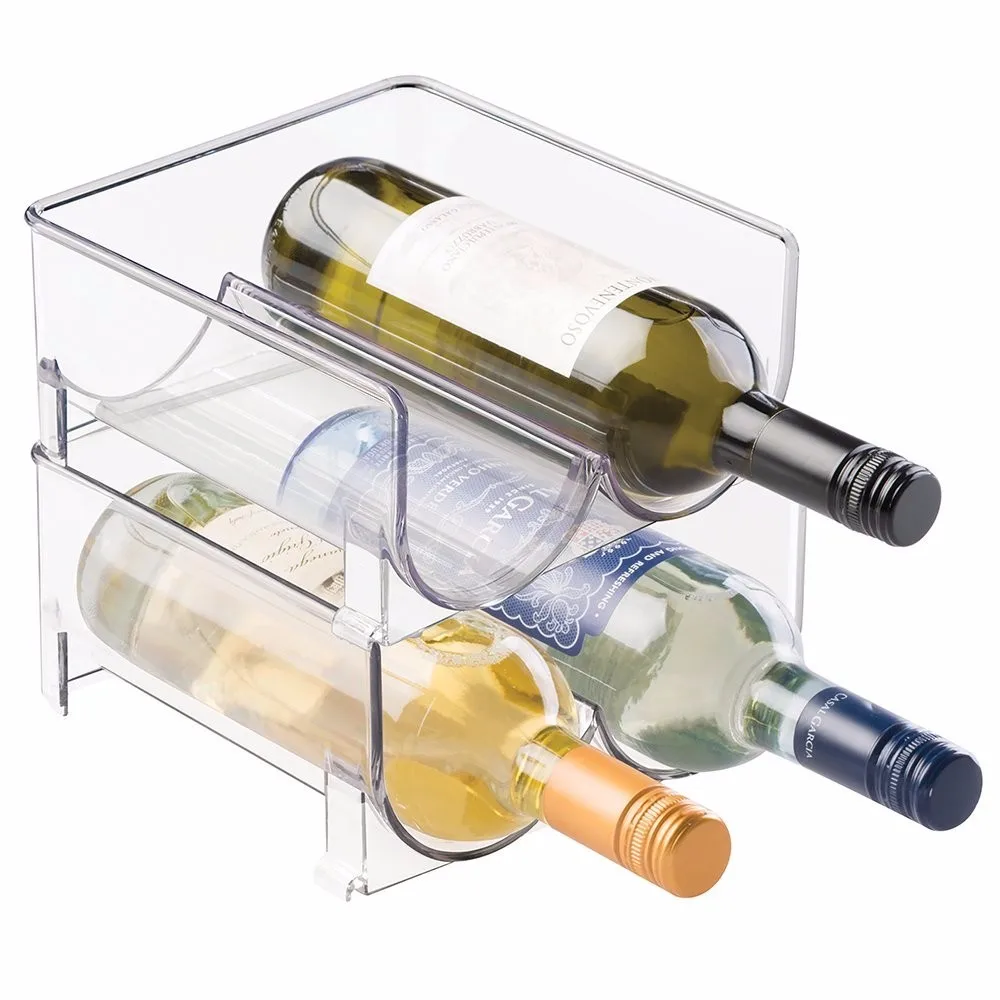 Uper Quality Clear Stackable Acrylic Single Wine Bottle Storage