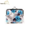 European style soft PU leather small coin wallet mini purse women metal kiss lock custom coin purse