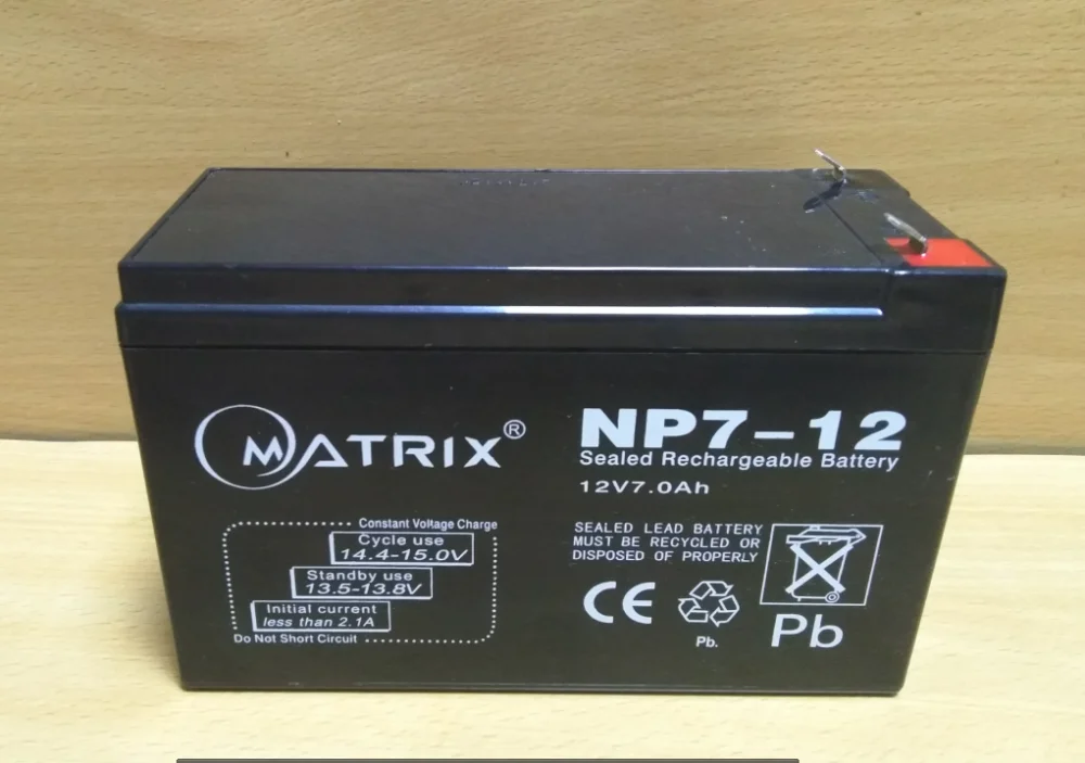 12v 7ah 20hr Maintenance Free Sealed Lead Acid Battery With Ce Msds Iso