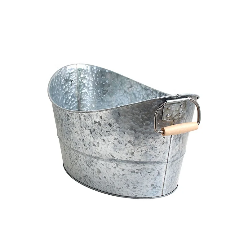 Large Galvanized Wine And Beverage Coolers Tub Party Ice Bucket With