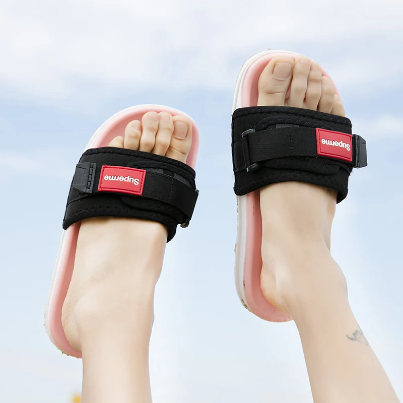 Best Seller Summer Season China Factory Wholesale Designer Strap Black Soft Sole Women Custom 