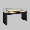 Custom museum tables top modern jewellery frameless glass display case