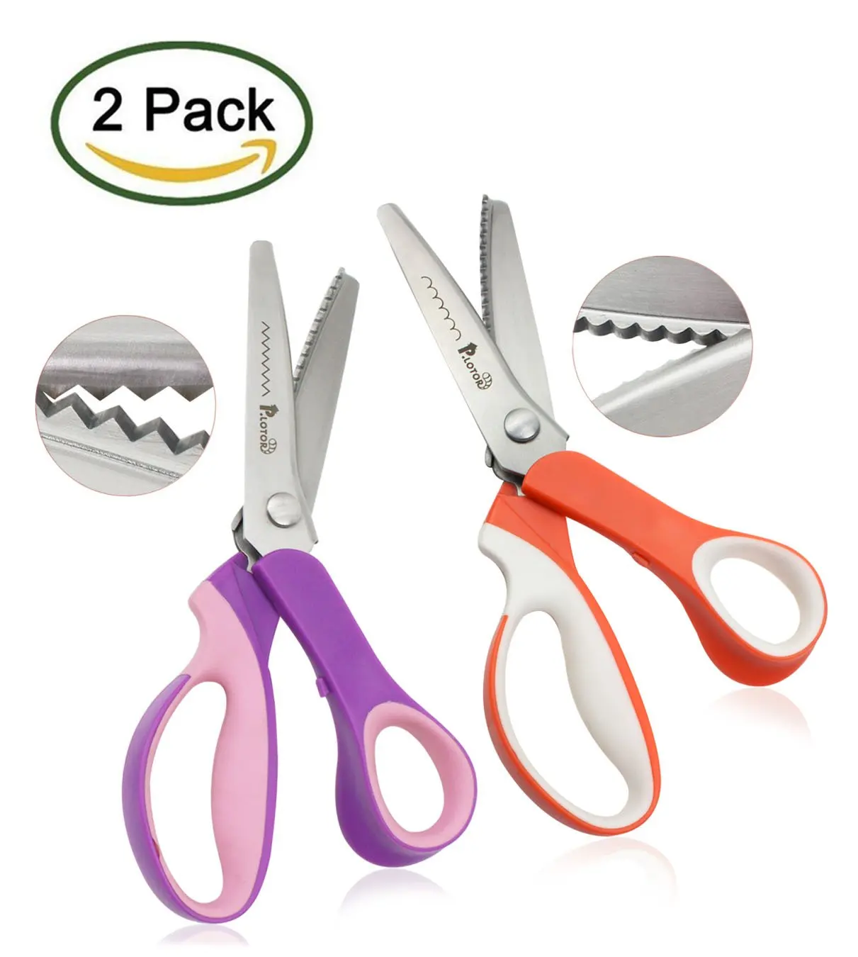 Buy Pinking Shears, P.LOTOR 9.3 Inches Handled Professional Stainless