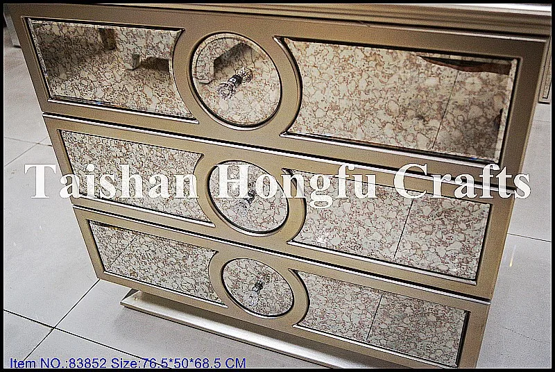 Antique Mirrored Furniture Cabinet With Drawers