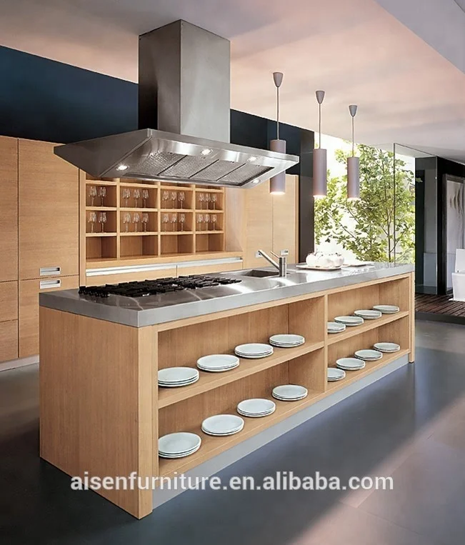 Modern Italian Design Wood Veneer Kitchen Cabinet Buy Wood