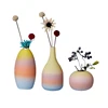 Hot sale rainbow decorative ceramic mini flower vase