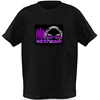 Sound activated led tshirt light up Christmas el equalizer music t-shirt man for rock disco party